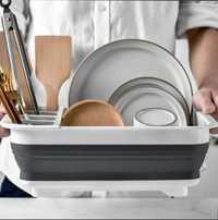 Силиконовая складная сушилка для посуды