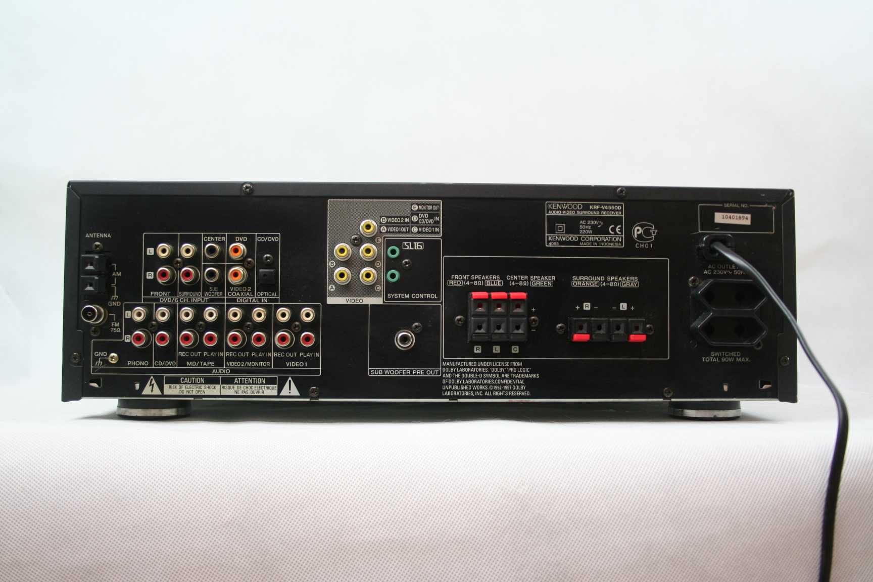 Amplituner KENWOOD KRF-V4550D |5x80W|RDS|Prologic|