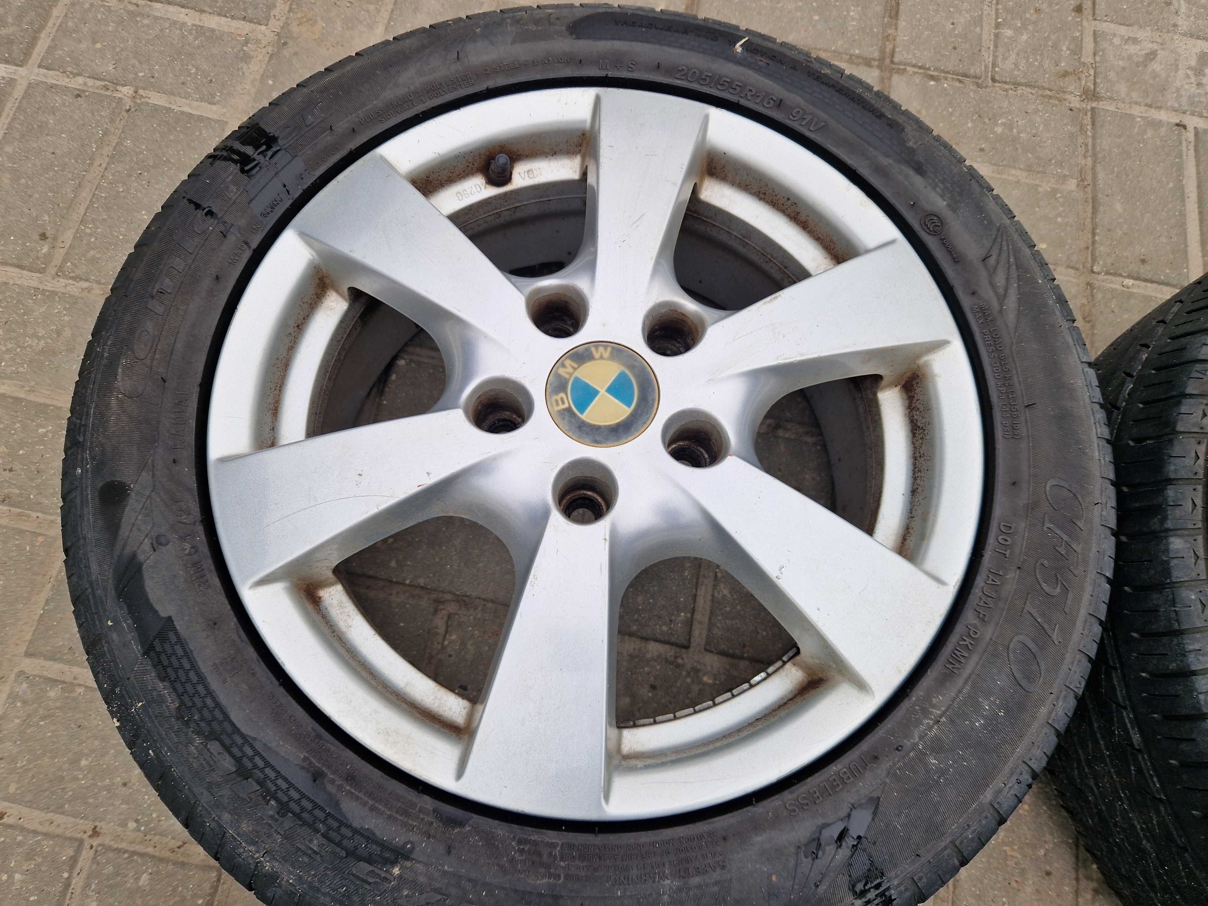 BMW E46 E87 E90 Alufelgi 16" 7J ET45 5x120 RONAL 1599 Opony 205/55/16