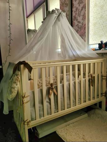 Продаи дитяче ліжечко ВЕРЕС 120х60 см. з додатковим набором
