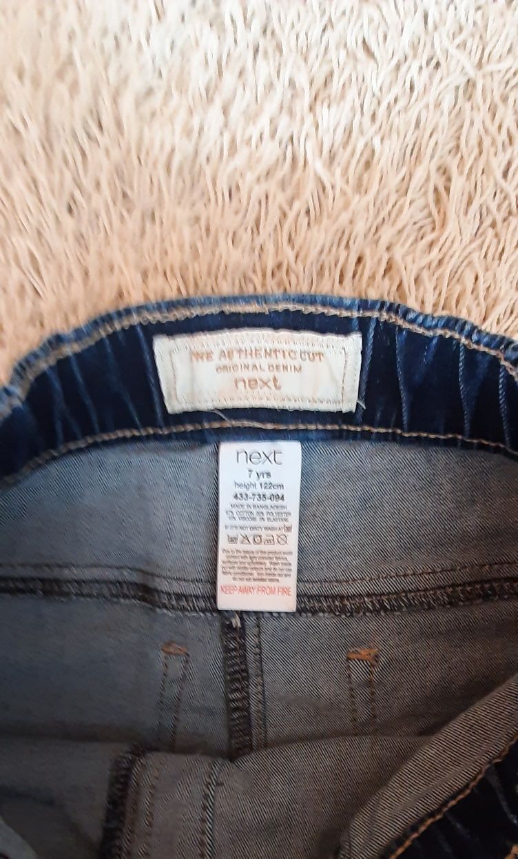 Spodnie rurki jeans Next 122cm ( 7 lat)