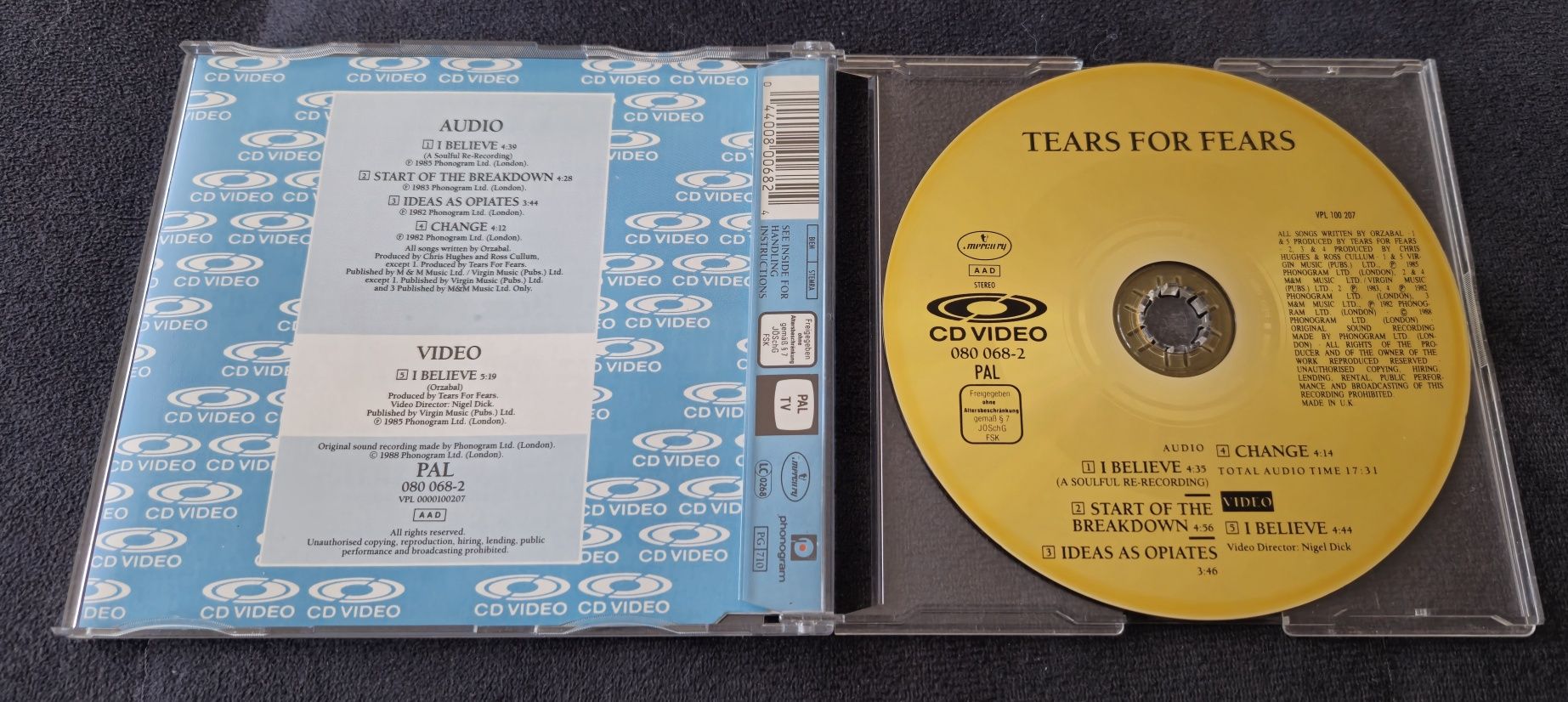 Tears for fears I believe video cd maxi single 1988