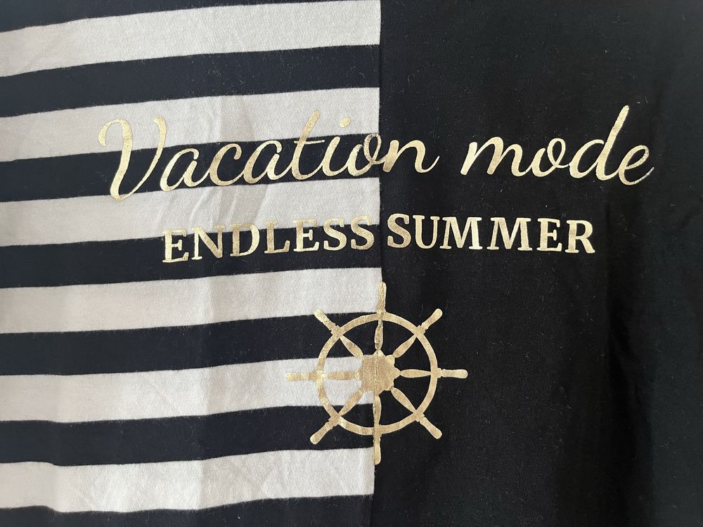 Damska bluzka na krótki rękaw t-shirt mohito xs 36 marynarski czarny