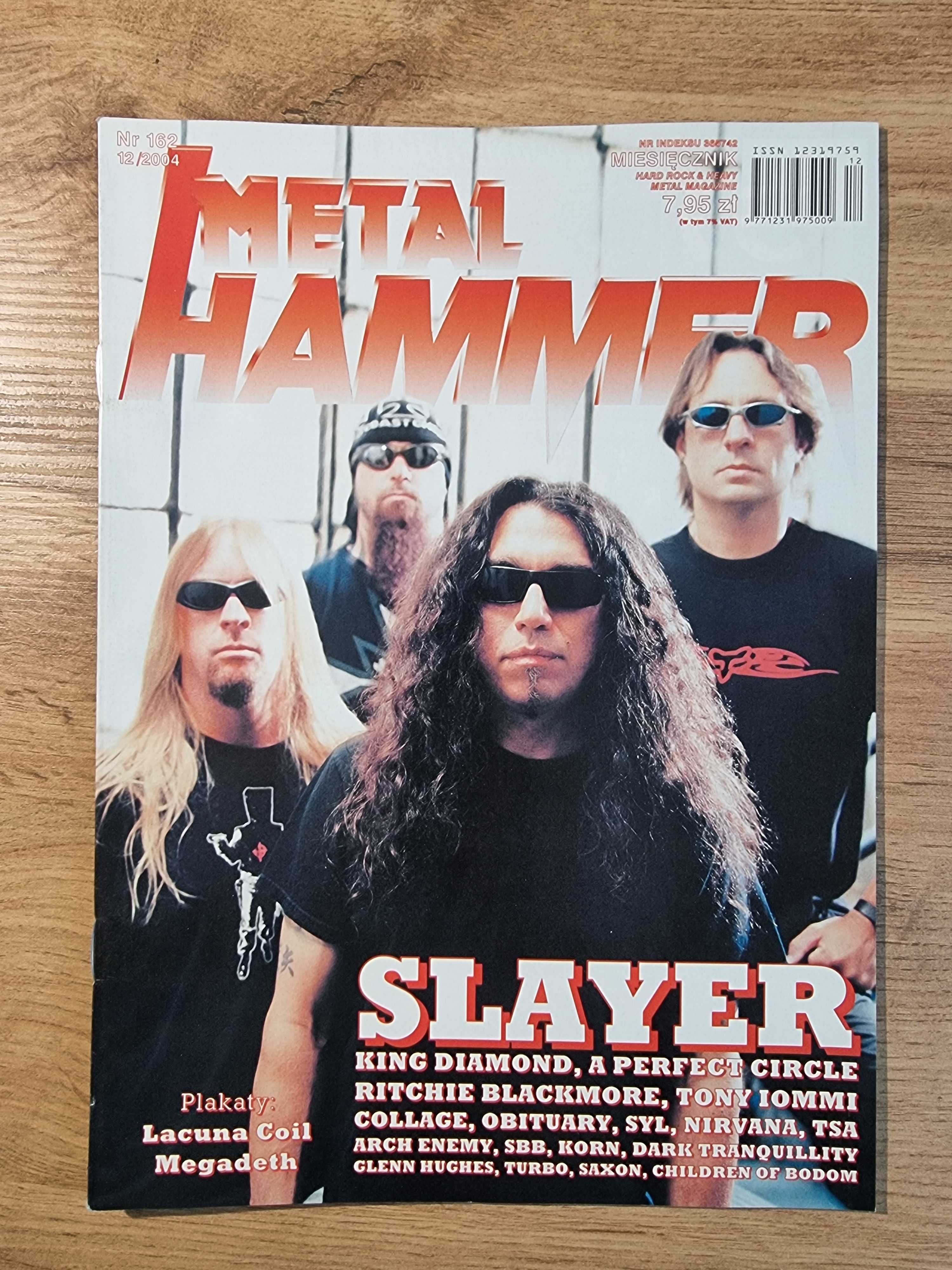 UNIKAT! Metal Hammer 12/2004 - Slayer, Plakaty: Megadeth i Lacuna Coil