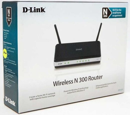 Роутер D-Link Wireless N300 Router DIR615 Ver. E4 до 300 Мбит/с