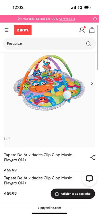 Tapete de atividades criança