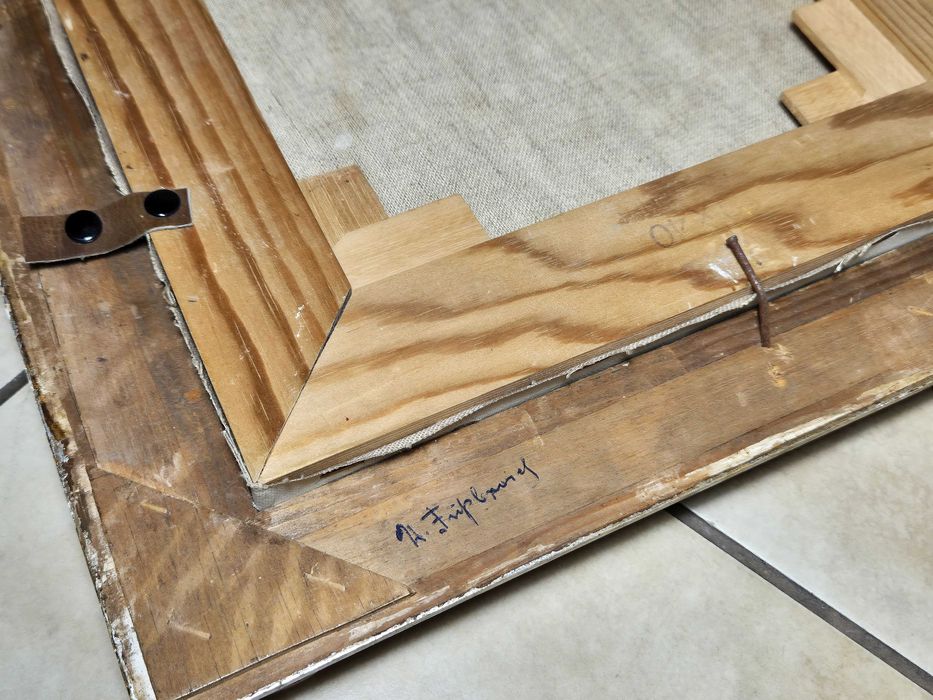 Obraz olej na płótnie Köln 1928 Straßburgergasse W. Fussbroich