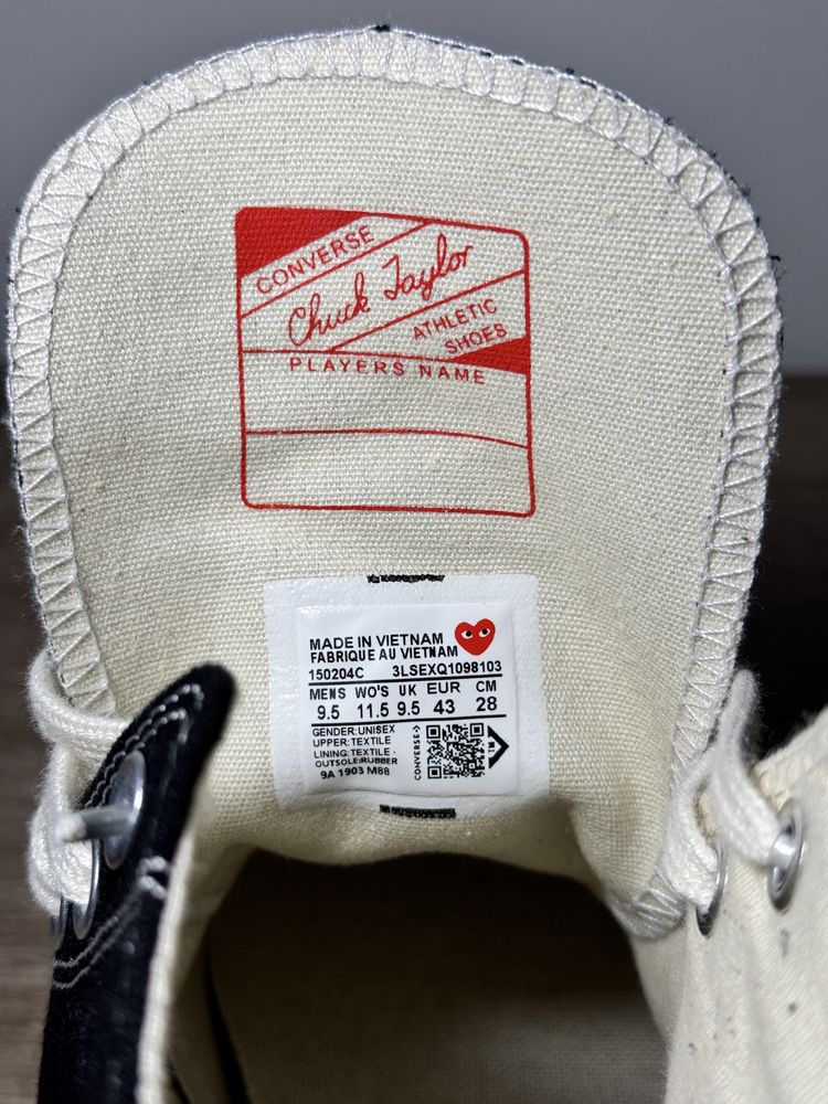 Converse Comme des Garçons Pretas