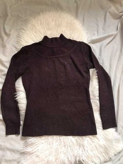 Camisola de malha com brilhantes 80% Lã - 10% Caxemira - 10% Elastano