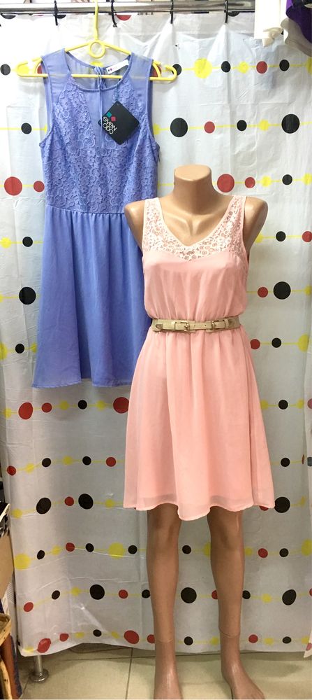 Платья сарафаны шифоновые,кружево,,нарядные размер:S,M,L