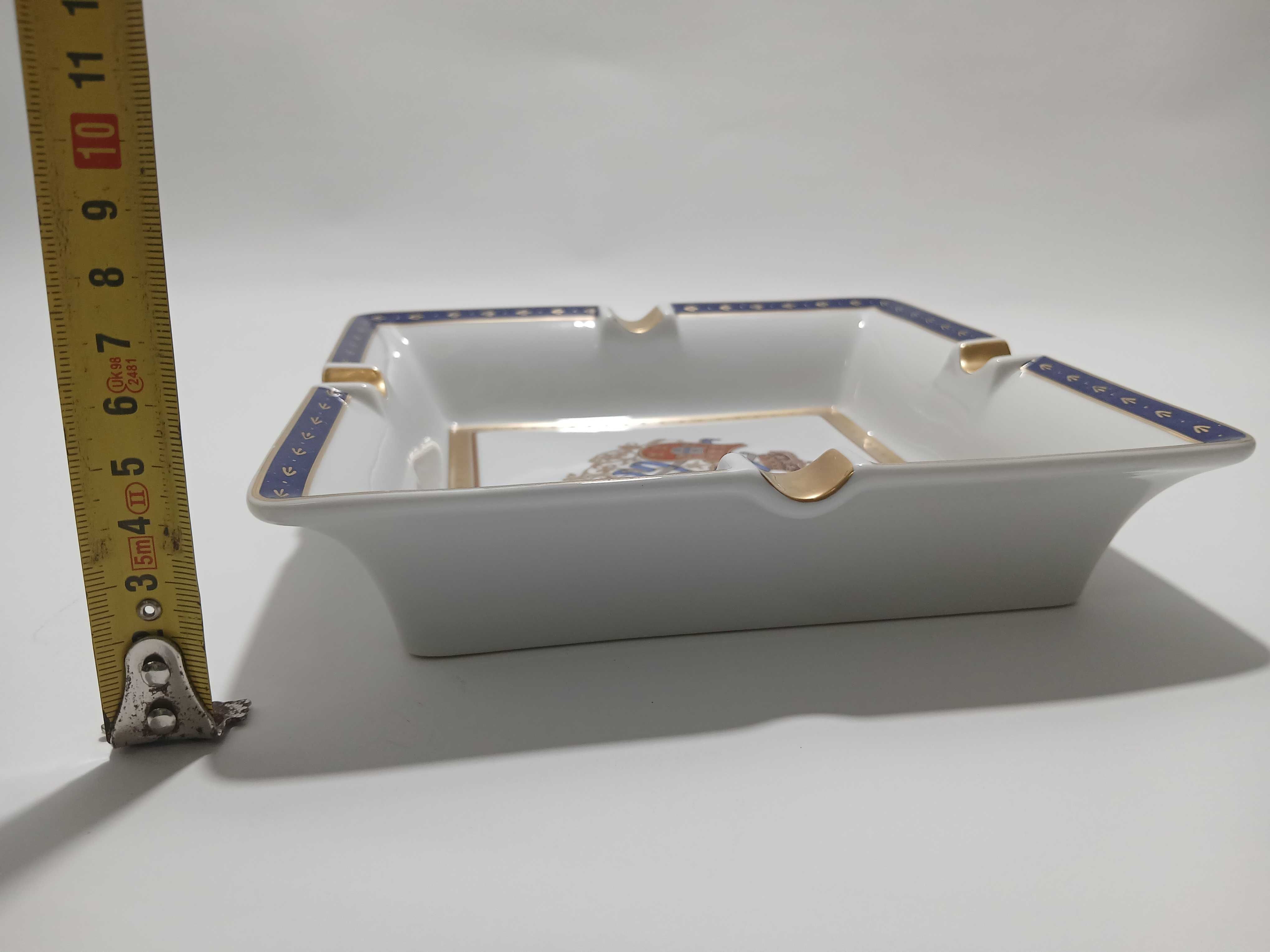 Cinzeiro Porcelana - Oficina Real - Brasões - Armas Reais - Monárquico