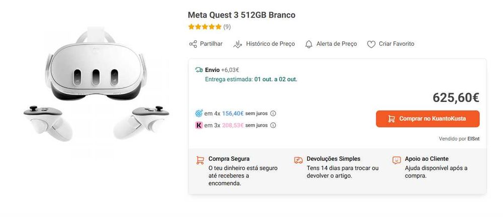 Meta Quest 3 512GB + EXTRAS! Troca Gaming Laptop/Ally X