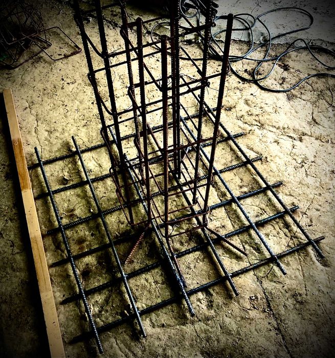 Zbrojenie na fundamenty, słupy wieńce.