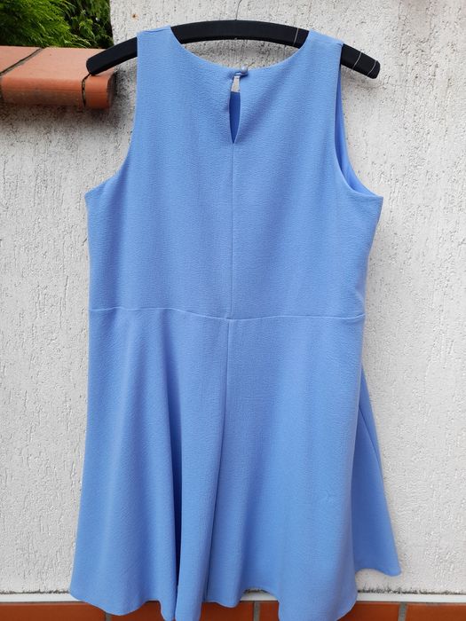 Sukienka ciążowa liliowo-błękitna 42