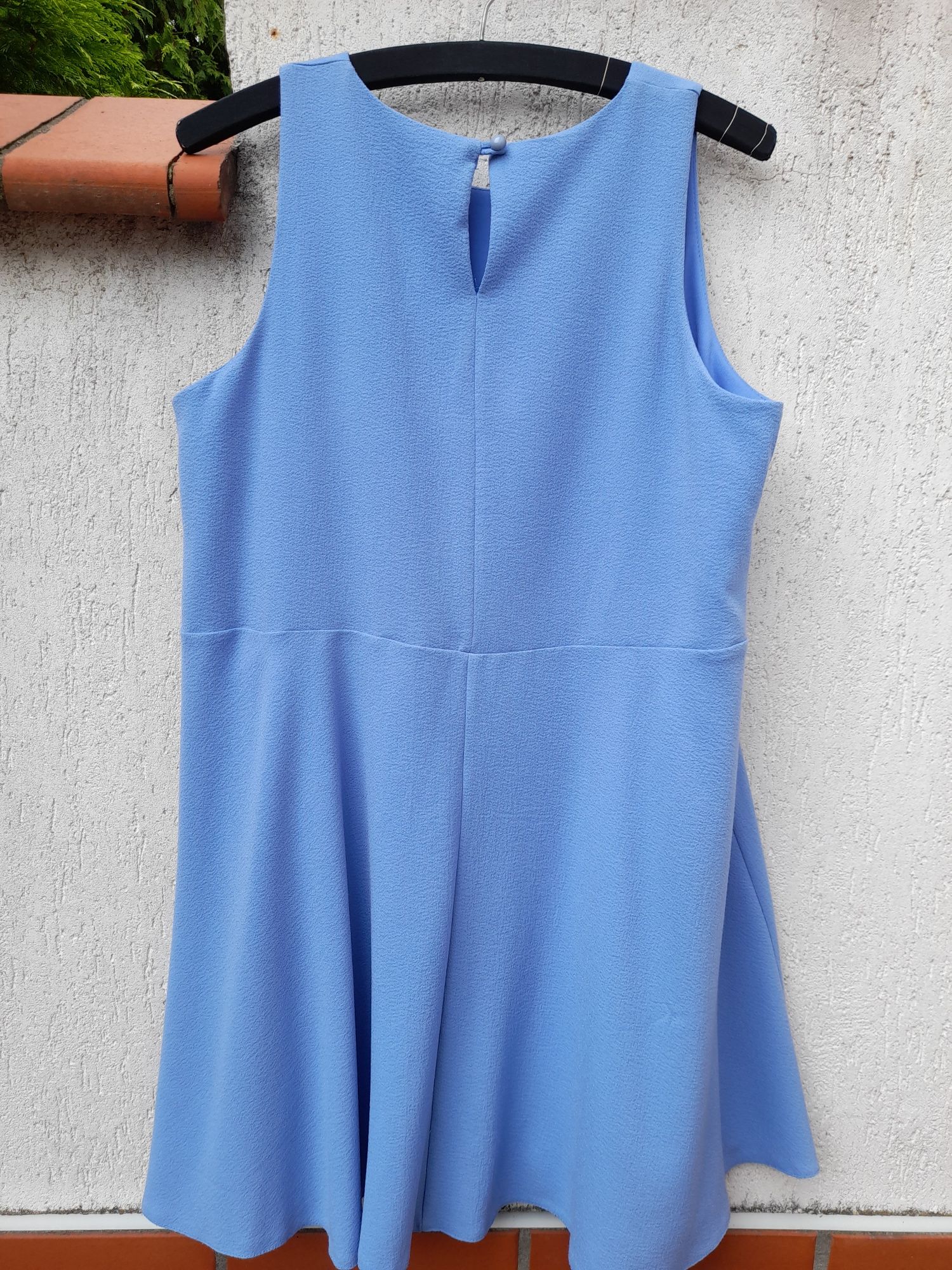 Sukienka ciążowa liliowo-błękitna 42