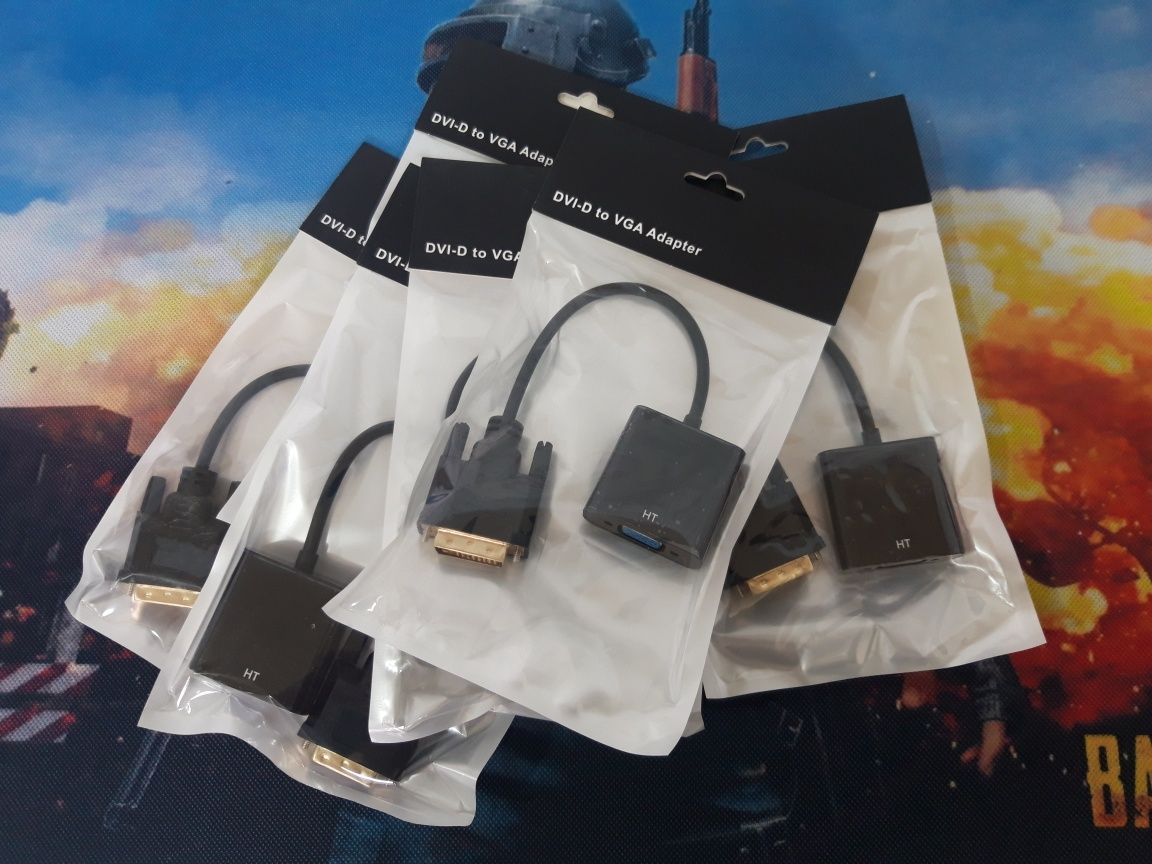 Перехідник,  конвертер DVI-D-VGA/HDMI-VGA/DP-VGA/DP-HDMI