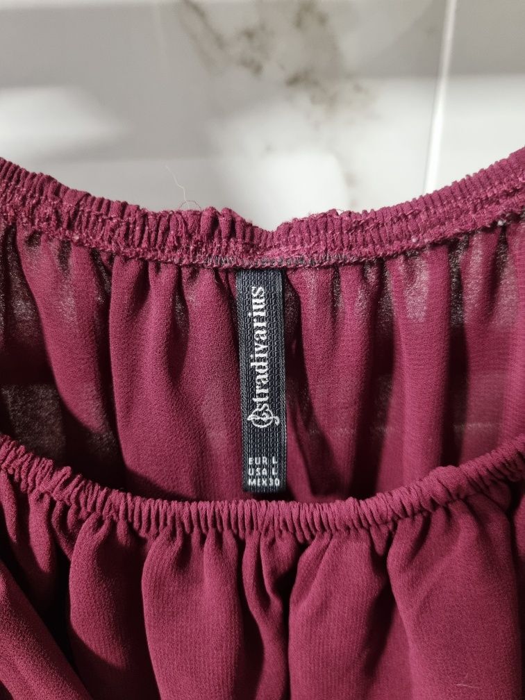 Blusa de manga comprida bordeaux