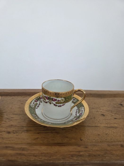 Chávenas de café em porcelana francesa florance limoges tradition