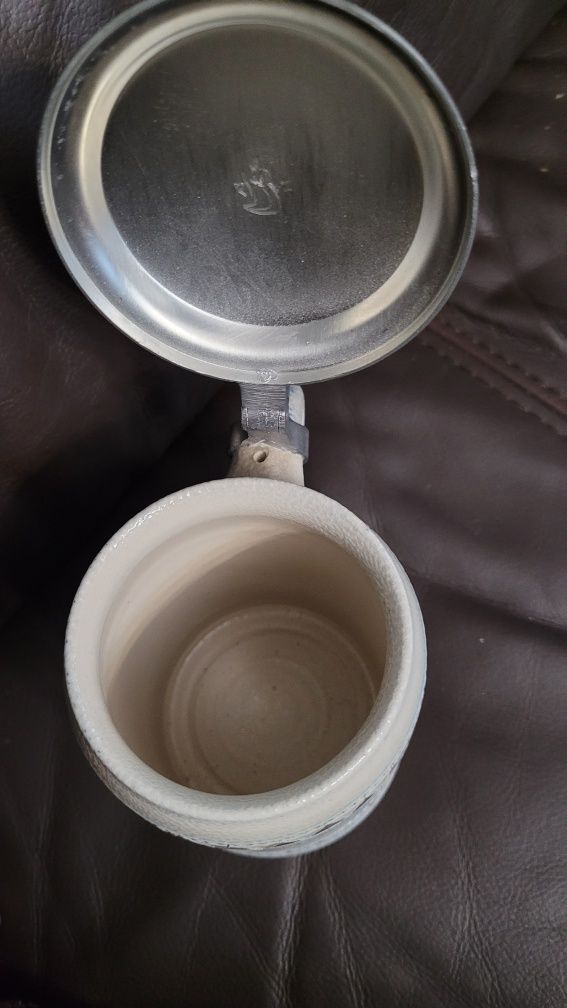 Kufel ceramika z cyną