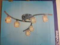 Żyrandol lampa salon 6x kryształek NOWY