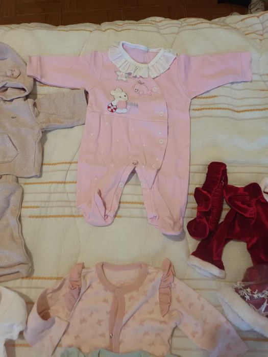Lote 11 peças roupa bebé menina dos 0 meses aos 3 meses