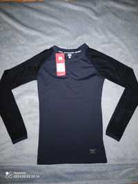 long sleeve mesh black S damski