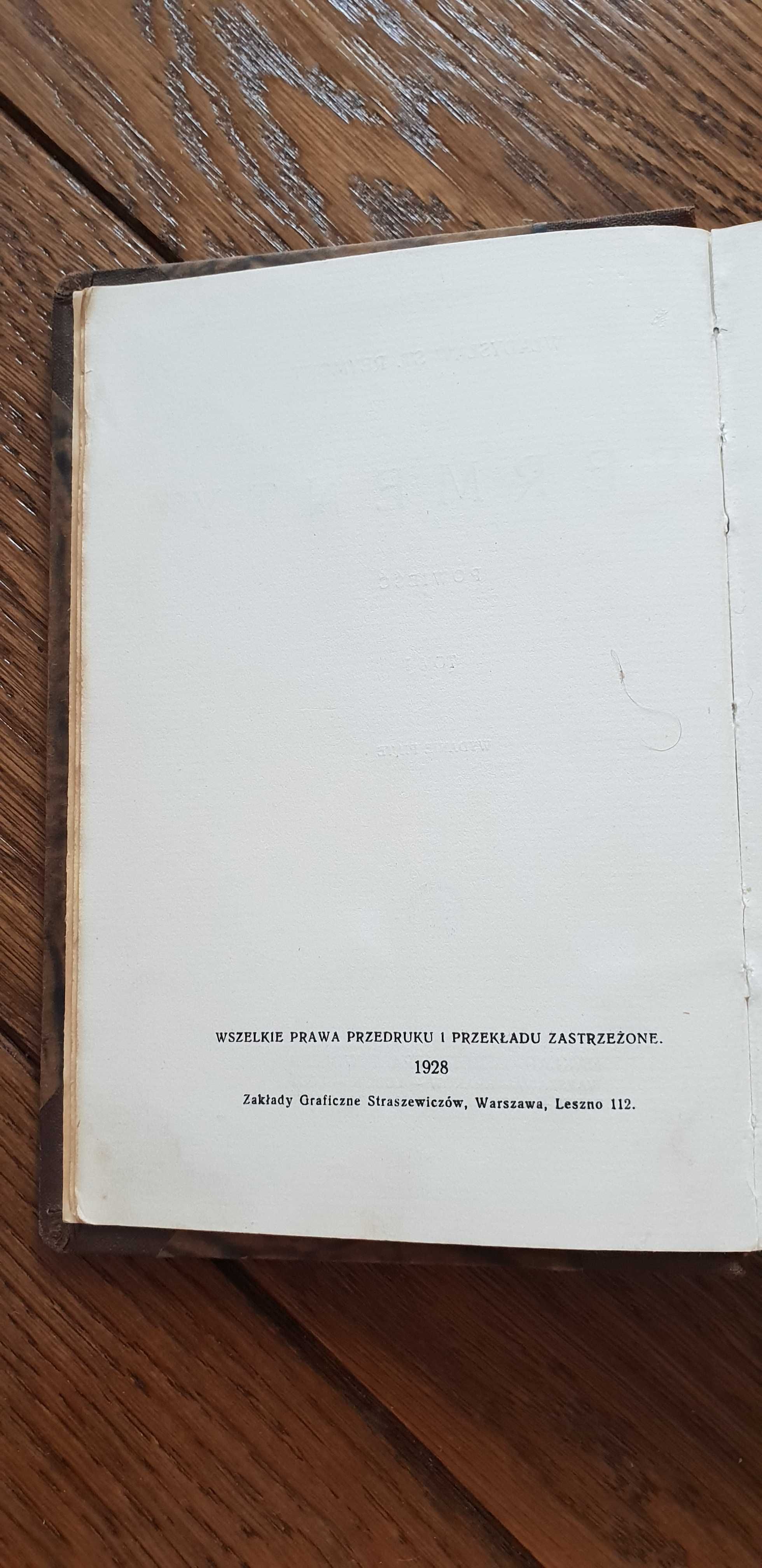 Książka rok 1928 "Fermenty" Władysław St. Reymont