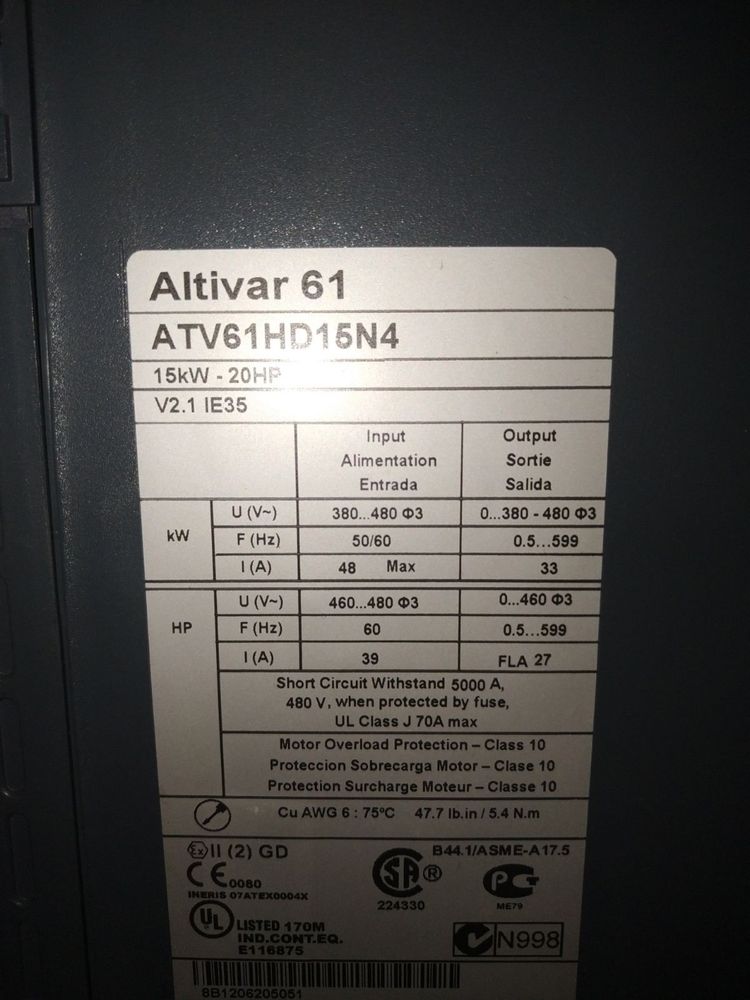 Частотник Schneider Altivar 61