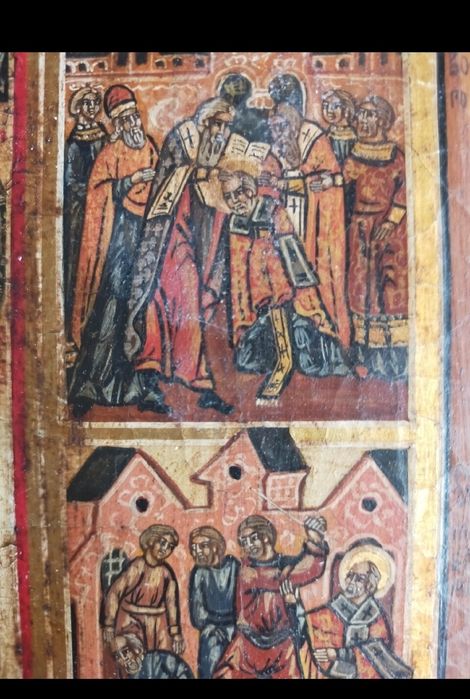 Ikona św. Mikołaja z życiem