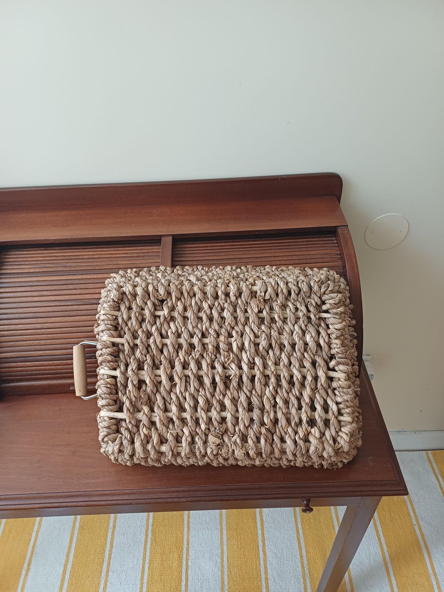 Cesta de palha retangular