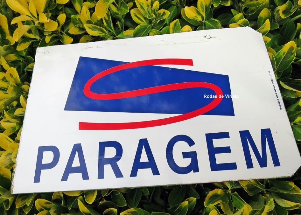 Antiga placa de paragem da Setubalense autocarros bus Setúbal