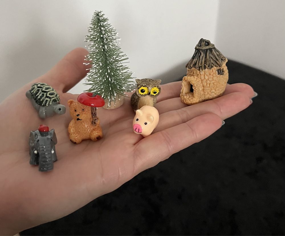 Zestaw miniaturowych figurek ozdoby mikroobrazowe