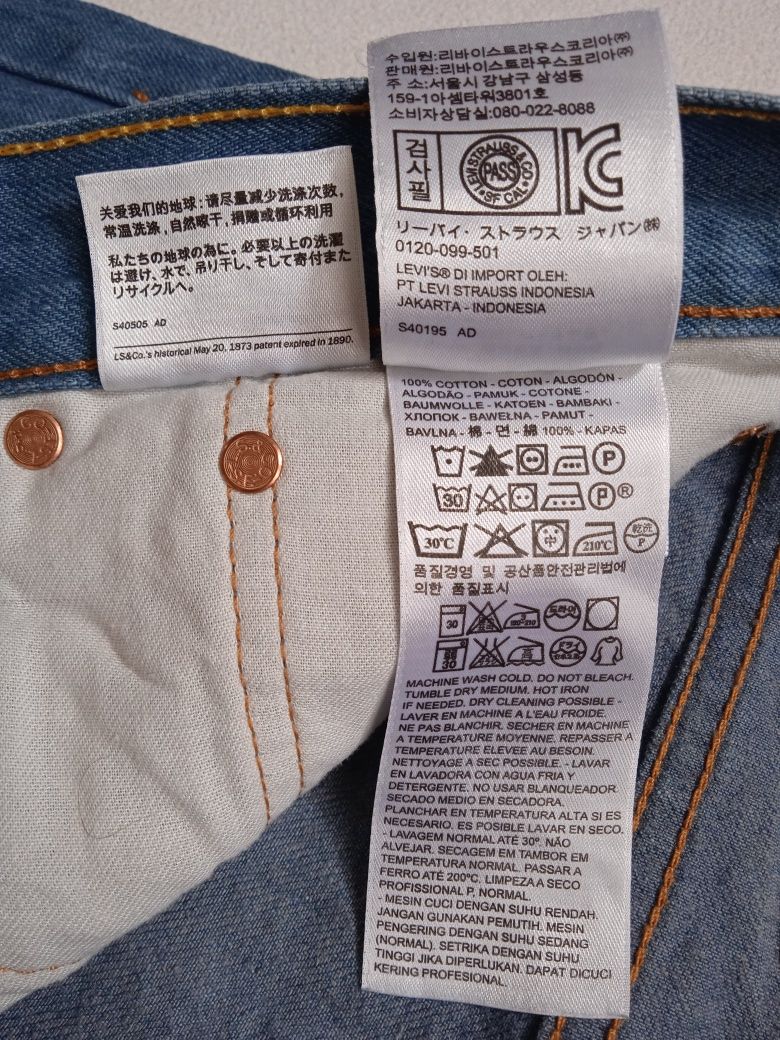 Мужские Джинсы Levi's 501 W38 L32