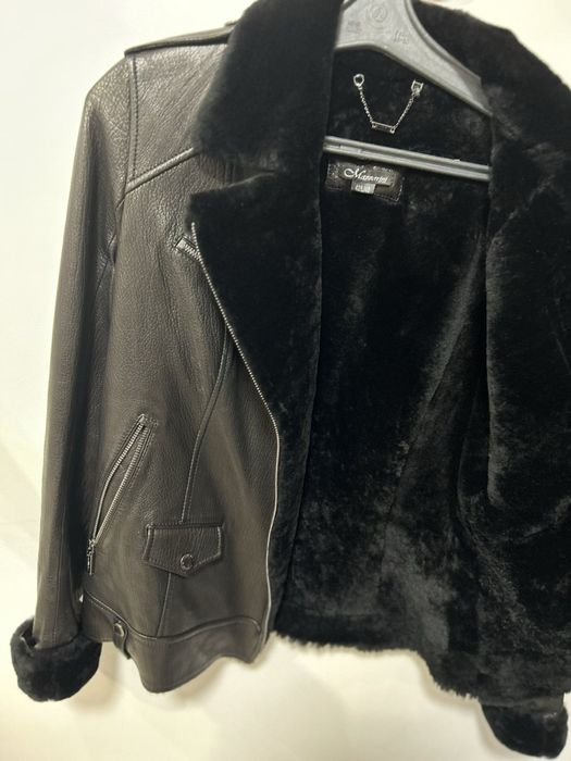 Кожаная дубленка на овчине