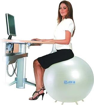 Piłka dmuchana do ćwiczeń rehabilitacji biały perłowy 55cm sit n gym