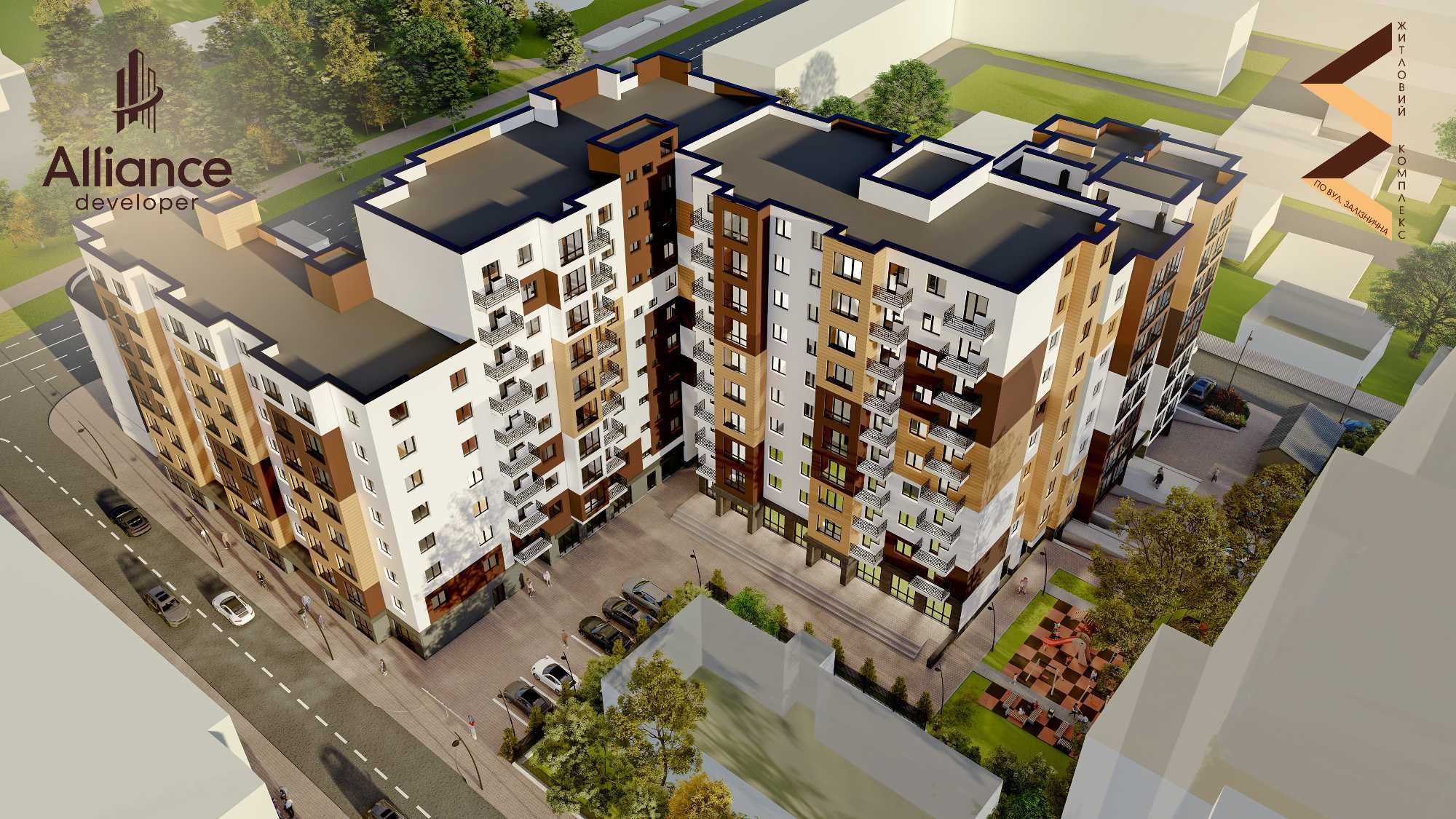 Продаж 2к квартири 68.4 кв. м, на вул. Залізнична