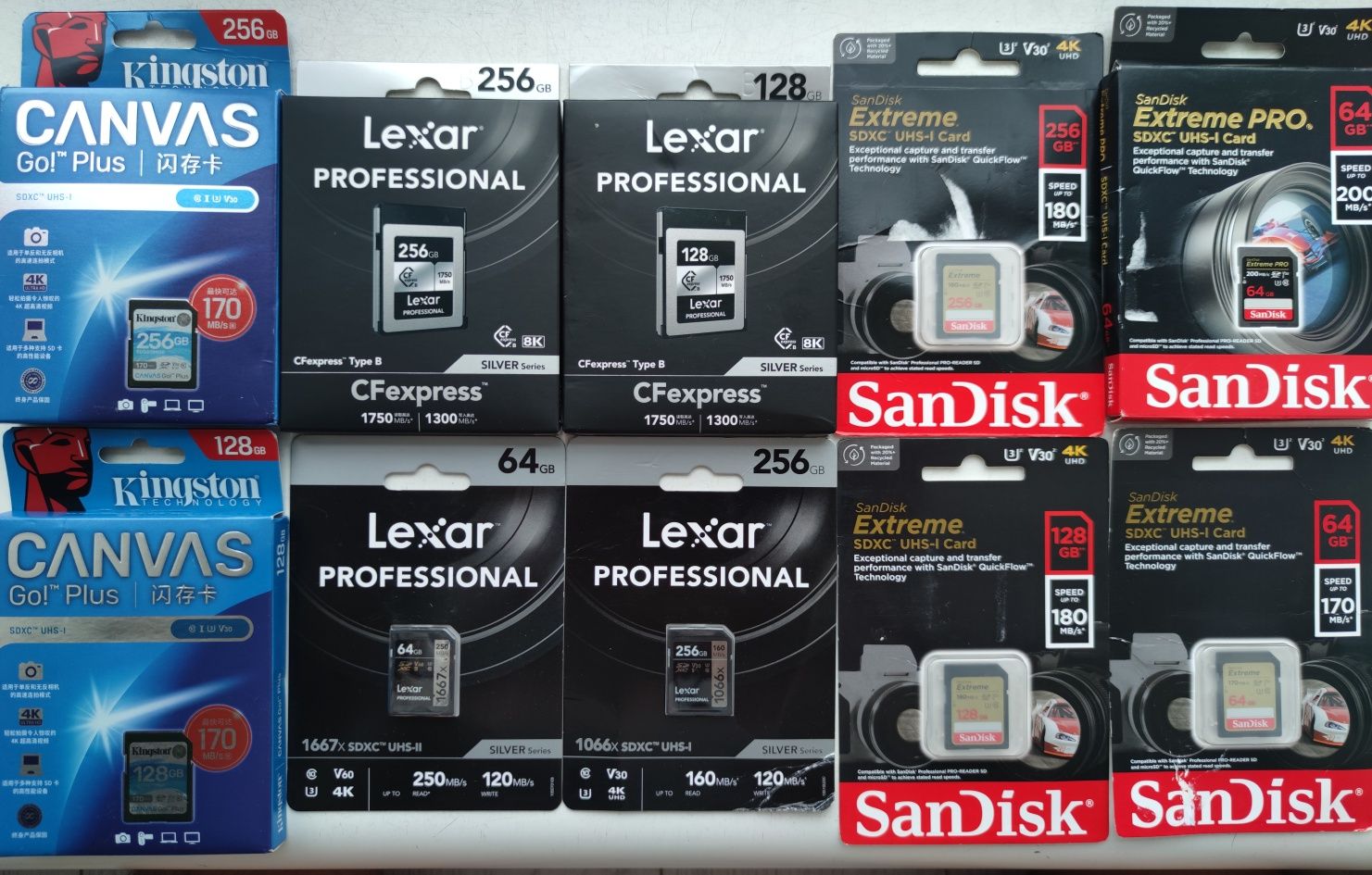 Карти памяті Lexar Kingstone SanDisk Samsung xqd CFexpress UHS-II