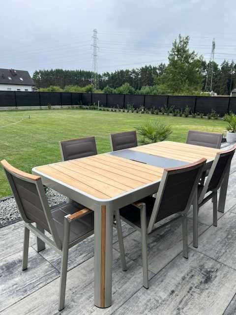 Aluminiowy zestaw mebli ogrodowych dla 6 osób