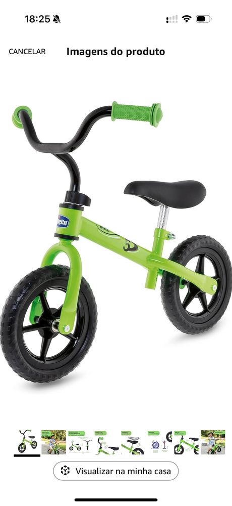 Bicicleta sem pedais crianca