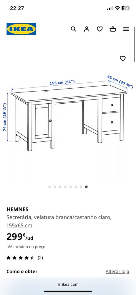 Secretaria comprada no ikea