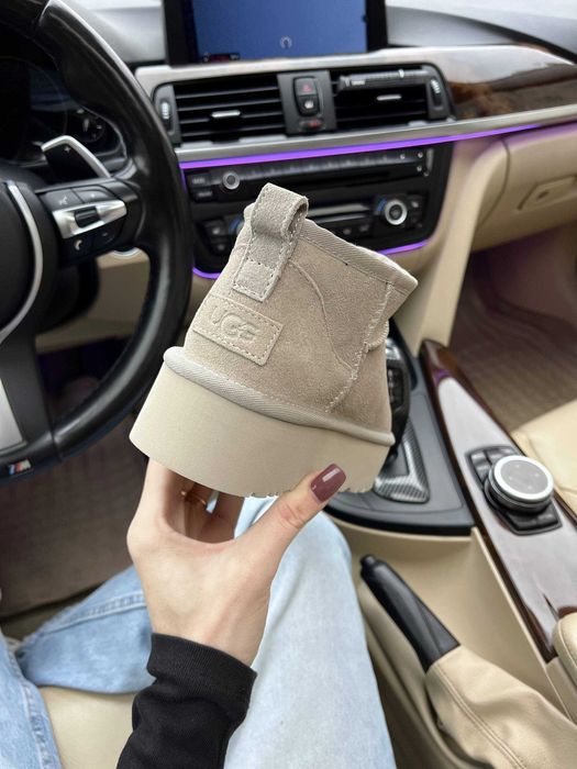 Женские сапоги UGG Classic Ultra Mini Platform Light Grey 36-41 Купить