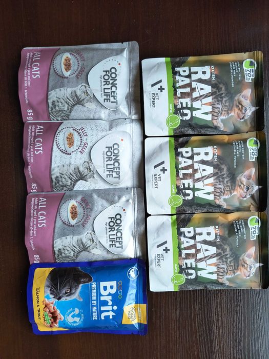 Mix mokrych karm dla kota Raw Paleo, Concept for life, Brit