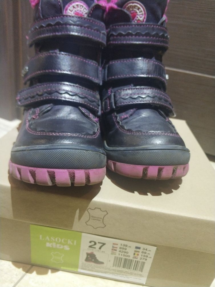 Buty zimowe skórzane Lasocki Kids rozmiar 27