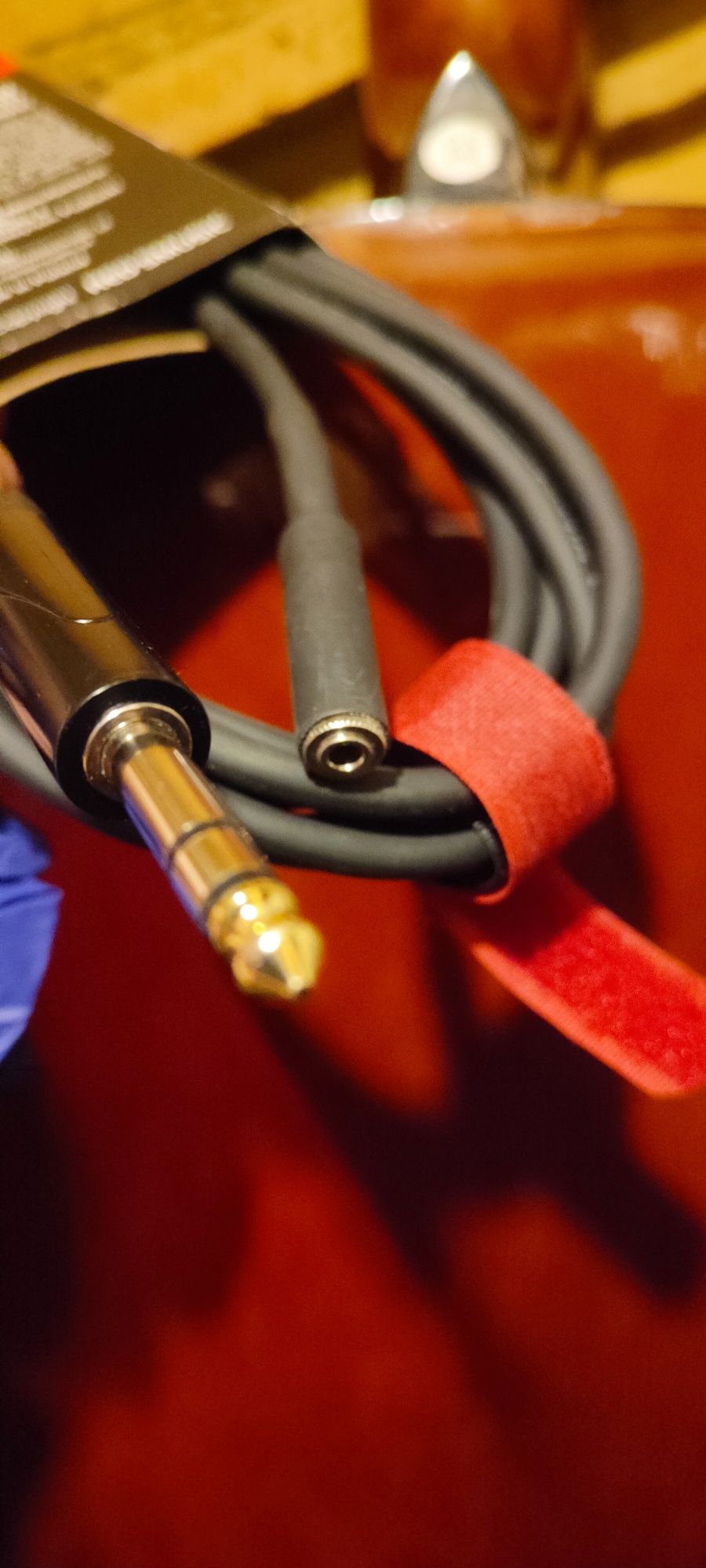 Kabel jack 3,5 mm - jack 6,3 mm Red's Music Standard 4 m