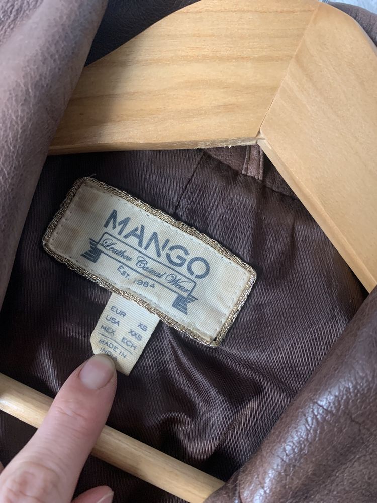 Шкіряна куртка Косуха MANGO