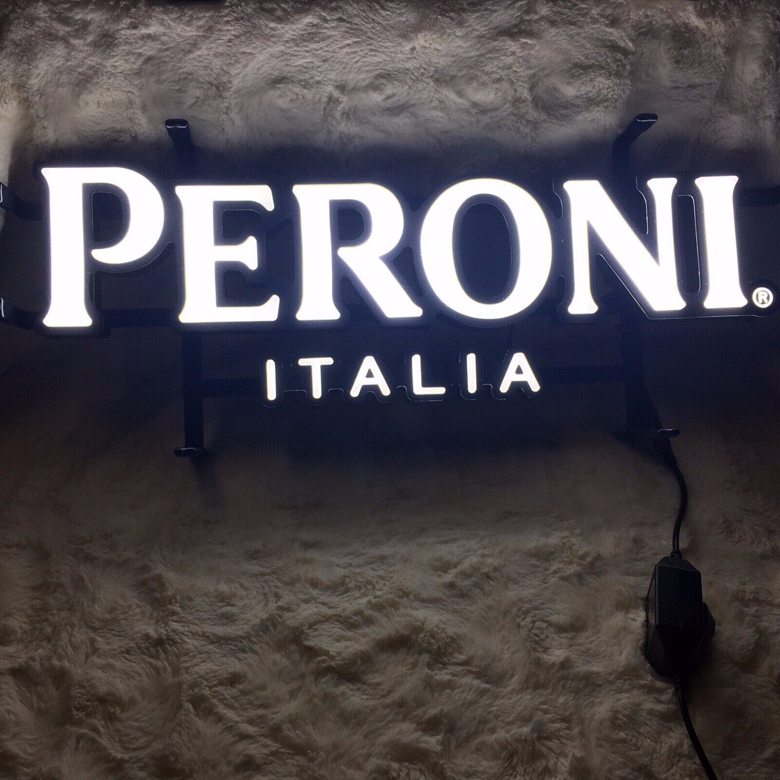 Reclamos luminosos LED a marca de cerveja Italiana Peroni