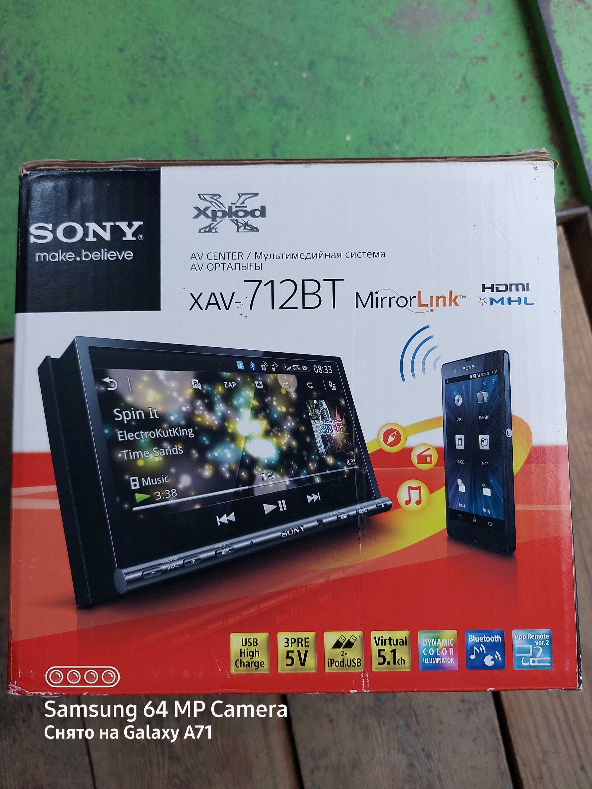 RECEIVER SONY XAV-712BT.Ru2. 2 Din в идеале