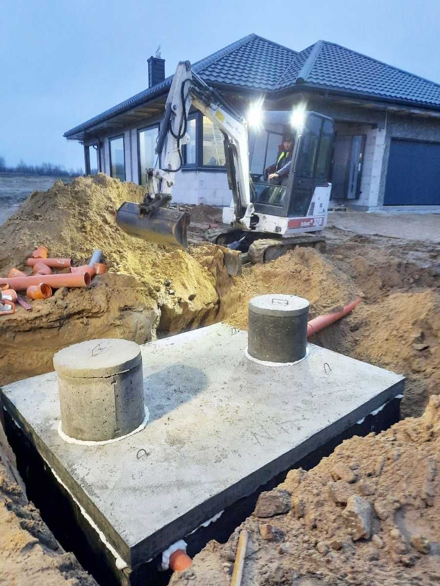 Szamba betonowe zbiorniki na szambo z WYKOPEM kompleksowo Skierdy