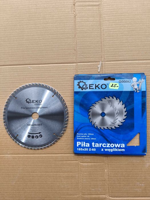 Nowa Piła tarczowa z węglikiem 185x20x60T GEKO