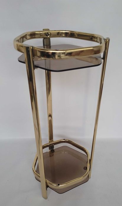 STOLIK kwietnik złoty vintage złoty mosiądzowany Hollywood Regency